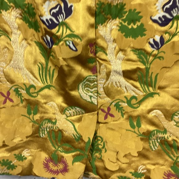 Anthropologie Leifsdottir Gold Embroidered Padded Midi Skirt 4 - Picture 7 of 12